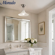 Kallera Magnolia Flush Mount Ceiling Light - Gradient Glass Metal Modern Fixture for Bedroom and Hallway